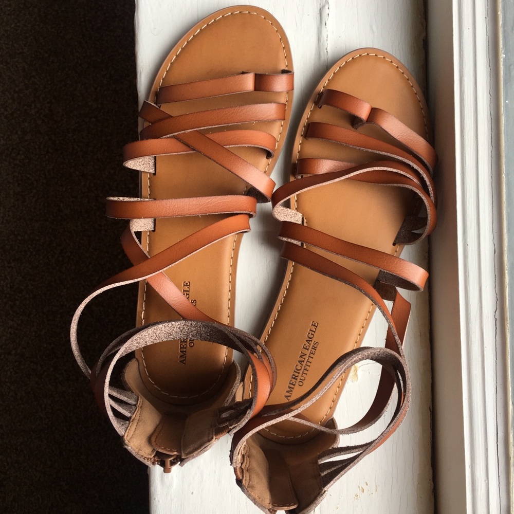 NWOT American Eagle Back Zip Sandals